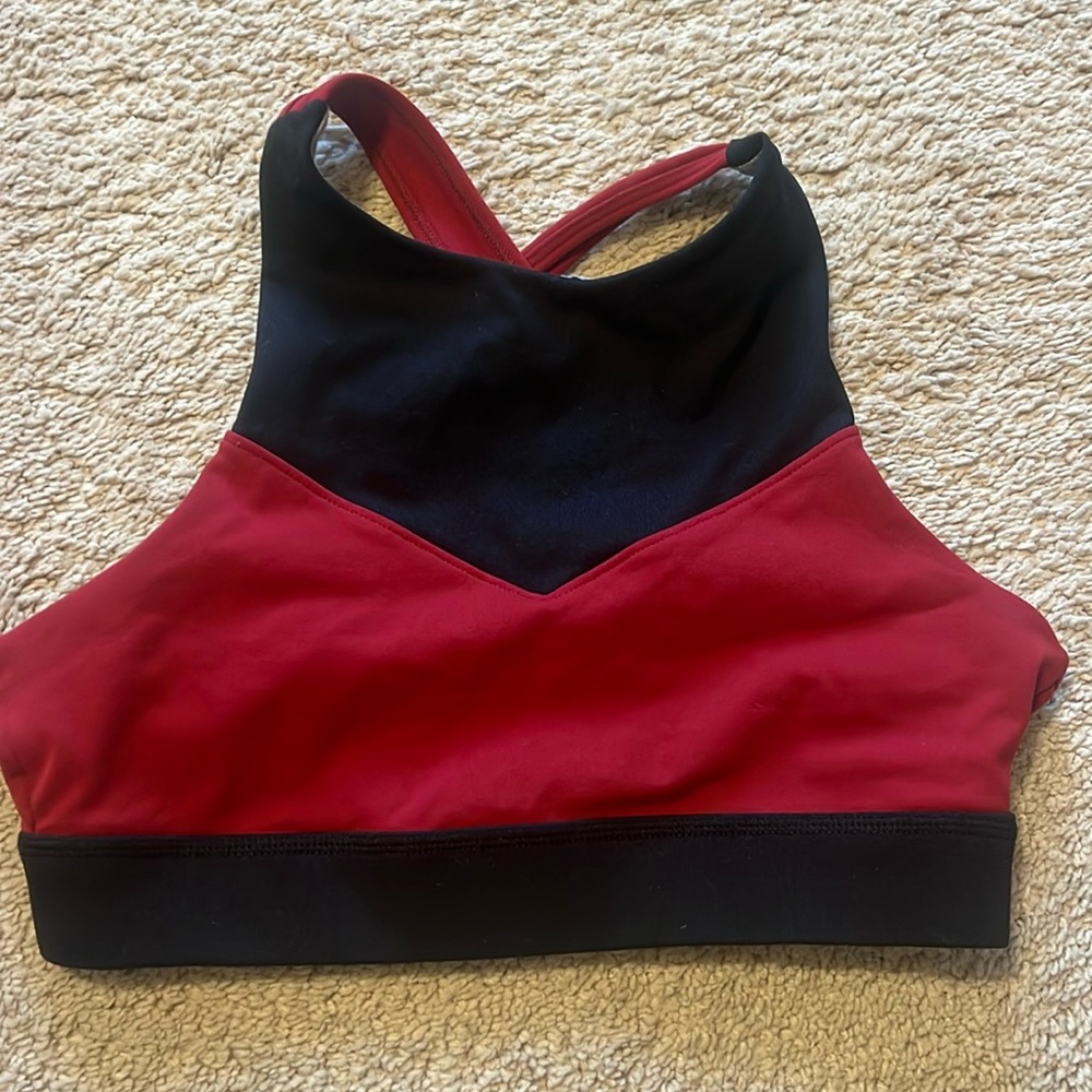 Born Primitive Women Size M Sports Bra Red/Black, gently worn